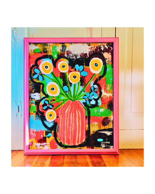 Abstract Flowers in a Vase
